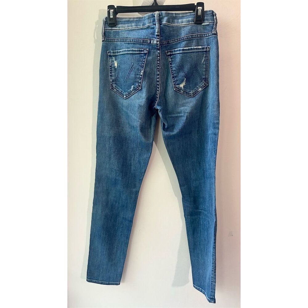 609.  MOTHER Skinny Jeans Size 27 Multicolor Distressed Button Fly - Picture 3 of 7
